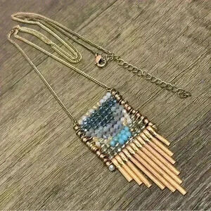 Fringe Style Beaded Necklace